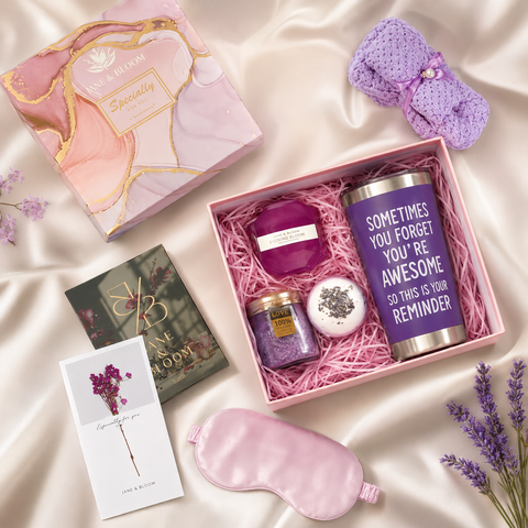 Evening Bloom Spa Gift Set – 6Pc Purple-Themed Bath & Body Treats